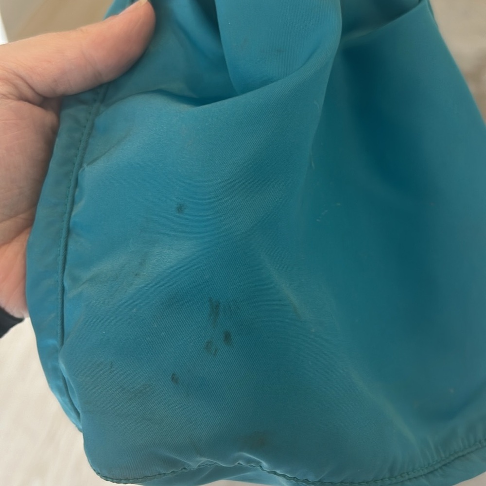 Prada nylon turquoise drawstring pouch - Picture 4 of 7
